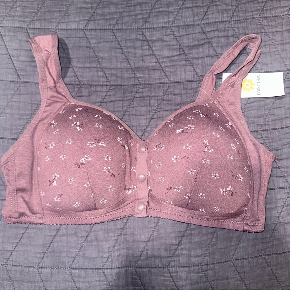 Floral Dusty Pink Bra